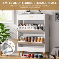 Organización de almacenamiento de zapatos de armario dtagre chaussures torre de almacenamiento de zapatos árbol de Salón Blanco con Banco y almacenamiento de zapatos