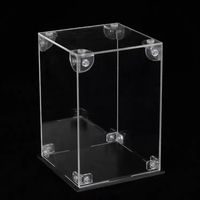 Vitrine acrylique personnalisée pour collection boîte de présentation transparente en forme de rectangle pour poupée modèle de figurine Lego assemblée en usine