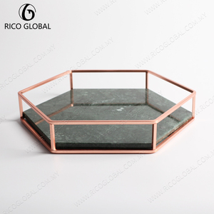 2025 Solutions de stockage à domicile plateaux rectangulaires décoratifs en marbre plateau de service minimaliste en pierre naturelle pour les mariages fruits - Product Image 1