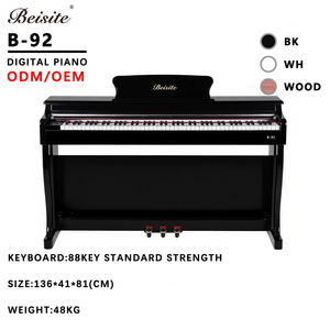 Beisite B-92 <span class=keywords><strong>Clavier</strong></span> de piano numérique droit électrique <span class=keywords><strong>standard</strong></span> 88 touches en plastique, fabrication professionnelle OEM/ODM - Product Image 1
