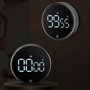 Temporizador de Cocina Digital Dropshipme, 60 Minutos, Control Táctil LED, Magnético, Redondo, Cuenta Regresiva, Alarma, Recordatorio de Cocina - Product Image 1