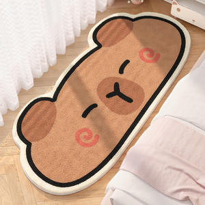 พรมแคชเมียร์เทียมรูปเฮลโล คิตตี้สำหรับตกแต่งห้องนอน พรมปูพื้นนุ่มสบายผิว ดีไซน์โบว์สีชมพู - Product Image 2