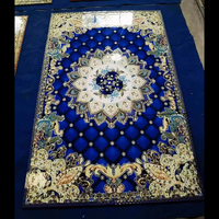 Carrelage décoratif en porcelaine dorée polie 1200x1800mm, carrelage 3D en cristal, carrelage en porcelaine à motifs floraux, carrelage 3D en patchwork
