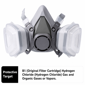 <span class=keywords><strong>Masque</strong></span> à <span class=keywords><strong>gaz</strong></span> certifié CE, respirateur réutilisable, protection contre les vapeurs organiques, les <span class=keywords><strong>gaz</strong></span> acides, les particules, la poussière, la pulvérisation, protection industrielle, fournisseur HK <span class=keywords><strong>3M</strong></span> - Product Image 1