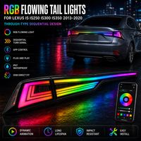 Feux arrière LED RGB de type traversant modifiés JC pour Lexus IS IS250 IS300 IS350 2013-2020, mise à niveau RGB avec design fluide