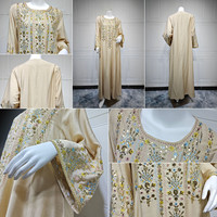 Abaya de haute qualité AB497, robe musulmane pour femmes, jalabiya brodée de paillettes pour femmes, vêtements islamiques, robe abaya, robe arabe de Dubaï