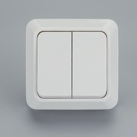 Commutateur électrique standard ue de qualité supérieure largement utilisé, 2 boutons, 2 clés, installation en surface électrique