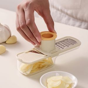 3in1 Manual Small Fine Shredder & Slicer <b>for</b> Garlic & Ginger Mini Grater with Container & Finger Guard - Product Image 5