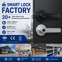 Aluminiumlegering Fabrieksprijs Vingerafdrukdeurslot Smart Home Security Tuya BLE Wachtwoord Sleutelkaart voor kantoorbeveiligingspoort