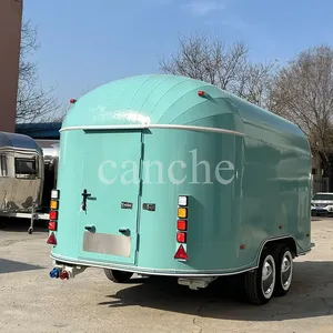 Camion de restauration mobile en acier galvanisé peint, électrique, pour tacos et barbecue - Product Image 3