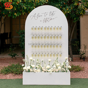 Arco de PVC Blanco de 2 Metros y 5 Niveles para Colgar Copas de Vino, Decoración de Pared para Bodas y Banquetes - Product Image 2