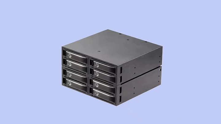 SFF-8643 Hot Swap Aluminum 8 Bay MiniSAS 2.5-Inch HDD Enclosure