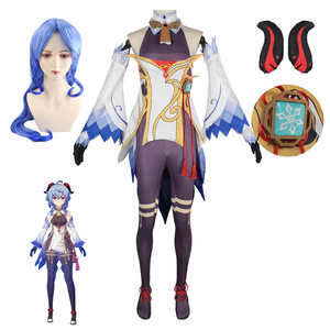 Genshin Impact Ganyu Cosplay Costumes Genshin Impact Cosplay Costumes Ganyu Costume <span class=keywords><strong>Femme</strong></span> Robe Ensemble Complet Jeu Cosplay - Product Image 1