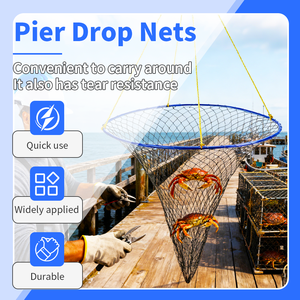 <span class=keywords><strong>Filet</strong></span> <span class=keywords><strong>de</strong></span> pêche pliable haute résistance <span class=keywords><strong>chalutier</strong></span> <span class=keywords><strong>filet</strong></span> <span class=keywords><strong>de</strong></span> piège à crabe pour écrevisses homard sac <span class=keywords><strong>de</strong></span> pêche corde <span class=keywords><strong>de</strong></span> poisson - Product Image 2