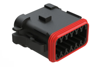 Conector de Cable Hembra Original Amphenol AT06-12SA-MMBLK de 12 Vías, Tipo A, Diámetro Reducido Sello con Tapa Final # 16 Contactos