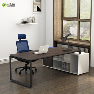 Metal Frame Manager <strong>Desk</strong> Table Modern Luxury Office Furnture <strong>L</strong> <strong>Shape</strong> Executive <strong>Desk</strong> - Product Image 3