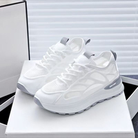 2025 été tendance femmes maille blanc baskets respirant absorbant les chocs doux rembourré antidérapant élégant chaussures polyvalentes
