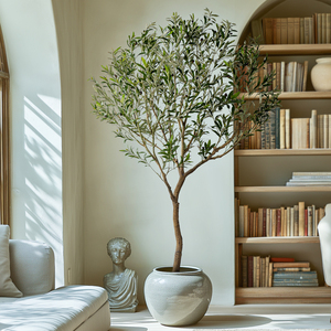 Cây ô liu nhân tạo lớn, cây lá <span class=keywords><strong>ficus</strong></span>, gỗ, cỏ lụa, nhựa, mô phỏng, trang trí nhà cửa, cảnh quan ngoài trời, cây trồng trong chậu - Product Image 1