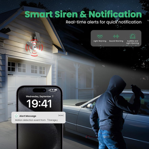 Caméra Wifi 5MP avec support de panneau solaire, vision nocturne couleur, caméra extérieure étanche IP65, usine chinoise à Shenzhen - Product Image 3