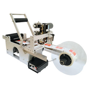 Machine d'étiquetage semi-automatique pour bouteilles et canettes rondes avec moteur et PLC, emballage métal/verre 650*300*550mm - Product Image 2