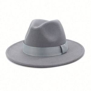 Sombrero Panamá de Estilo Europeo, 18 Colores Disponibles, Pedido Mínimo Pequeño, Venta al Por Mayor, Sombrero Fedora de Ala Ancha de Lana Australiana - Product Image 6