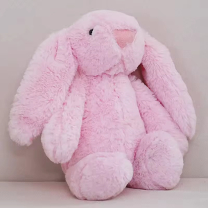 Vente en gros de poupées en peluche lapin pour filles, 40 cm, oreilles longues, jouets en peluche courte, cadeaux pour enfants, directement de l'usine - Product Image 6