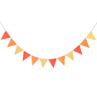 Guirlande de fanions triangulaires multicolores écologiques et biodégradables en papier cartonné pour événements et festivals