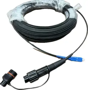 Scapc Naar Scapc Diëlektrische Flat Drop-Kabel Gel-Gevulde Hdpe De Vooraf Afgesloten Optica Drop-Kabels Verbinden Nieuwe Abonnees