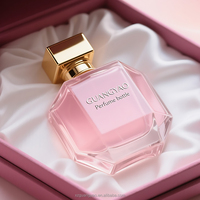 Flacon de parfum en verre gaufré irrégulier de luxe, vide, 30ml 50ml 100ml, avec boîte cadeau et couvercle carré doré