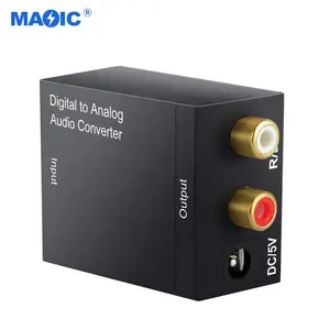 Konverter Digital ke RCA Audio, peralatan Video Audio, koaksial optik Digital ke Audio RCA Analog