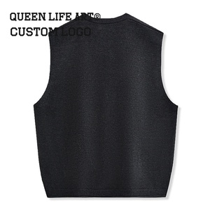 Maglioni con motivo a carattere frontale con abbottonatura di alta qualità da <span class=keywords><strong>donna</strong></span> in poliestere/cotone con maniche a lanterna in stile Preppy - Product Image 3
