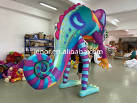 Marionnette gonflable caméléon pour défilés, caméléon gonflable ambulant pour spectacles de rue