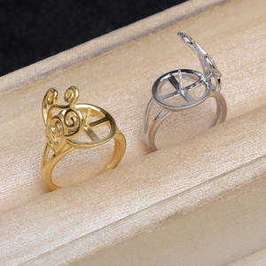 Bague baroque en argent S925 avec support de bague réglable de 15 mm, accessoires de bricolage, perles en vrac, bijoux 6080 - Product Image 3