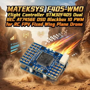 Controlador <span class=keywords><strong>de</strong></span> Vuelo MATEKSYS F405-WMO STM32F405 Dual BEC AT7456E OSD Blackbox 10 PWM para Avión RC FPV <span class=keywords><strong>de</strong></span> Ala Fija y Dron - Product Image 1