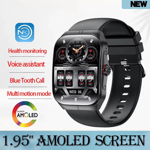 Montre connectée HK80, montres de sport et de santé, NFC, écran AMOLED 1,95 pouces, appels Bluetooth, fréquence cardiaque, assistant vocal, bracelets intelligents - Product Image 1