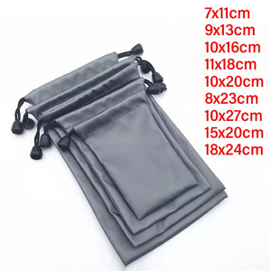 Custom Logo Size <b>Waterproof</b> <b>Drawstring</b> <b>Bag</b> Data Cable <b>Drawstring</b> Pouch Storage Dust <b>Bags</b> for Mobile Phone and Power Bank - Product Image 1