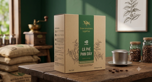 กล่องบรรจุภัณฑ์กาแฟแบบกำหนดเอง กระดาษเกรดอาหาร พิมพ์โลโก้ กล่องพับได้ ผู้ผลิตและจำหน่าย OEM จากเวียดนาม - Product Image 4