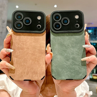Étui de téléphone antichoc en cuir d'agneau de luxe pour iPhone 18 17 16 Pro Max Air 15 14 13 12 11 Pro XS Max X XR 7 8 SE2, coque mate