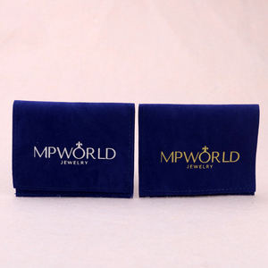 Custom Embossed logo Jewelry Bag Pouch Microfiber Velvet Jewelry <b>Gift</b> Bags for Rings Earrings Necklace Bracelet Packaging - Product Image 5
