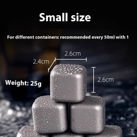 Pierres de glace réutilisables en titane personnalisées de qualité alimentaire Pierres de glace réutilisables Whisky Pierres de bière Refroidisseurs de boissons réutilisables Glaçons en métal Whisky