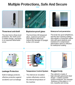 43 "ngoài trời năng lượng mặt trời điều hòa không khí tầng đứng LCD kỹ thuật số biển thông tin với 3 gam Wifi - Product Image 2