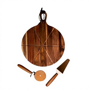 Tabla de cortar queso redonda de tamaño personalizado, tabla de cortar queso de madera de primera calidad de Home Arts - Product Image 1