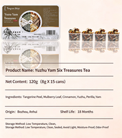 Teh Bunga Kesehatan Enam Khasiat Ginseng Yushu - Cold Brew Buatan Tangan 120g - Kemasan Kecil Terpisah - Teh Makanan Kesehatan