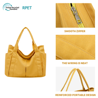 Sac fourre-tout en toile de coton écologique et recyclable BAIGE, logo personnalisé imprimé, fermeture à glissière, haute qualité, taille moyenne, personnalisable