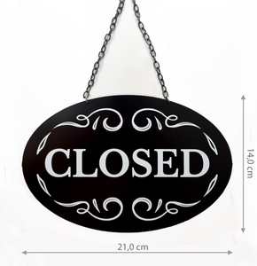 Letrero colgante de <span class=keywords><strong>metal</strong></span> retro Letrero colgante para puerta de baño, Letrero de <span class=keywords><strong>metal</strong></span> esmaltado en relieve negro sobre blanco con soporte - Product Image 6