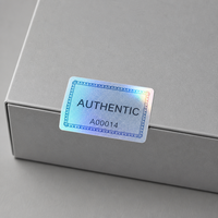 Étiquette de sécurité adhésive inviolable avec film holographique laser pour les marchandises de luxe et le contrôle de la chaîne d'approvisionnement