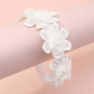 إكسسوارات شعر بتصميم خرافي للأطفال عصابة رأس يدوية للتصوير الفوتوغرافي للسفر عصابة رأس ببتلة زهور لؤلؤ - Product Image 4