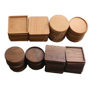 Posavasos con mangas <span class=keywords><strong>para</strong></span> botellas de agua promocionales personalizados al por mayor, posavasos calefactores de bambú de madera y cuero, empresas de seguros Automotrices - Product Image 2