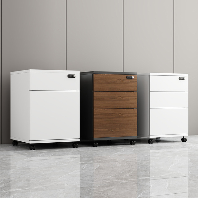 Modern Minimalist Movale Eco-Friendly Durable MDF Bookcase File Cabinet Lock Storage Space Saving Easy Installation for Home