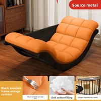 Maßgefertigter Retro-Bananen-Stil Einzel-Sitzgarnitur Mond-Schaukelstuhl für Wohnzimmer, Balkon, Schlafzimmer, Freizeit, Stoffbezug